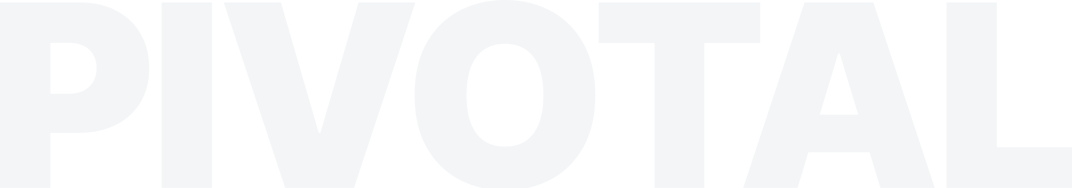 PIVOTAL text in uppercase gray font
