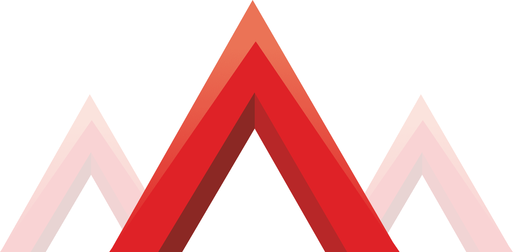 Triangular red shapes in symmetrical design.